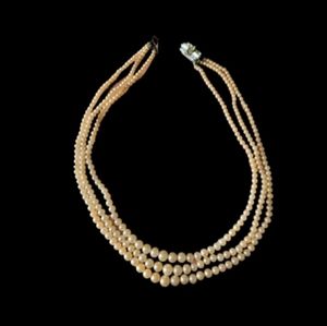 3 Strand of Faux Pearls